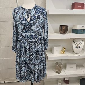 Scarf Print Shift Dress